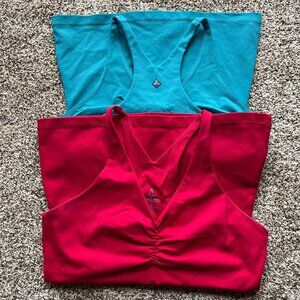 Prana Red and Blue Tank Tops, racerback, small, v neck